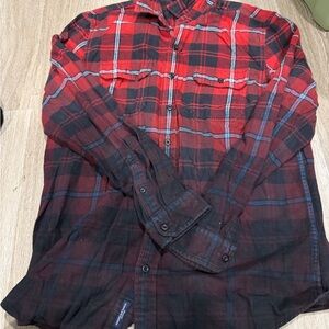 American Eagle Outfitters Red and Black Plaid Shirt